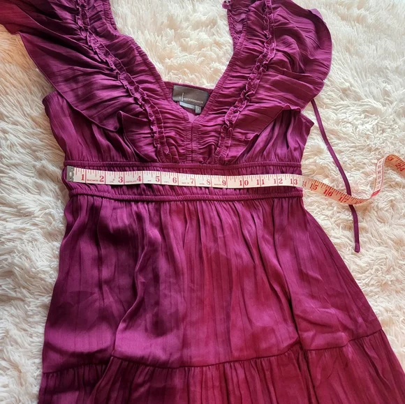 Anthropologie Deep Red Midi Dress - Picture 10 of 12